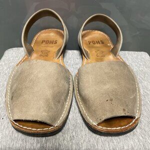 PONS Avarca Menorca Spain 510 Classic Style Taupe Sandals Women Size 10US 40EU